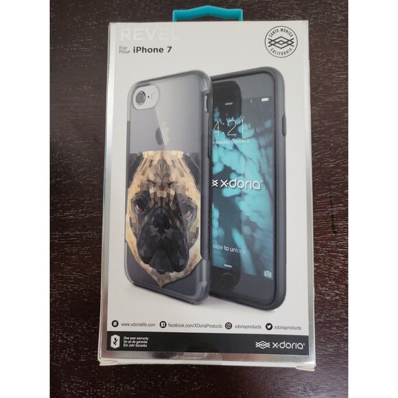 x-doria Revel iPhone 7 Case Pug Dog ~ NEW - Picture 2 of 4